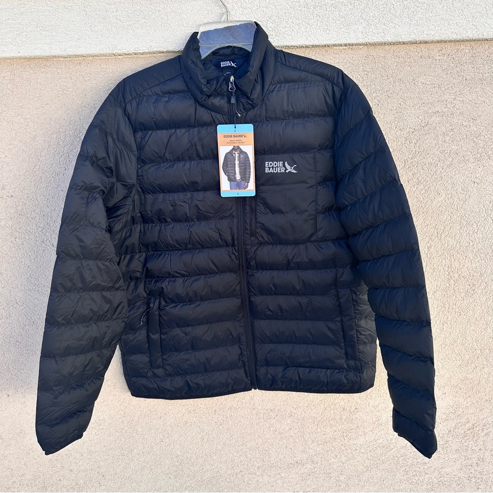 Mens Eddie Bauer Lightweight Down 650 Puffer Jacket Coat NWT - Picture 3 of 12